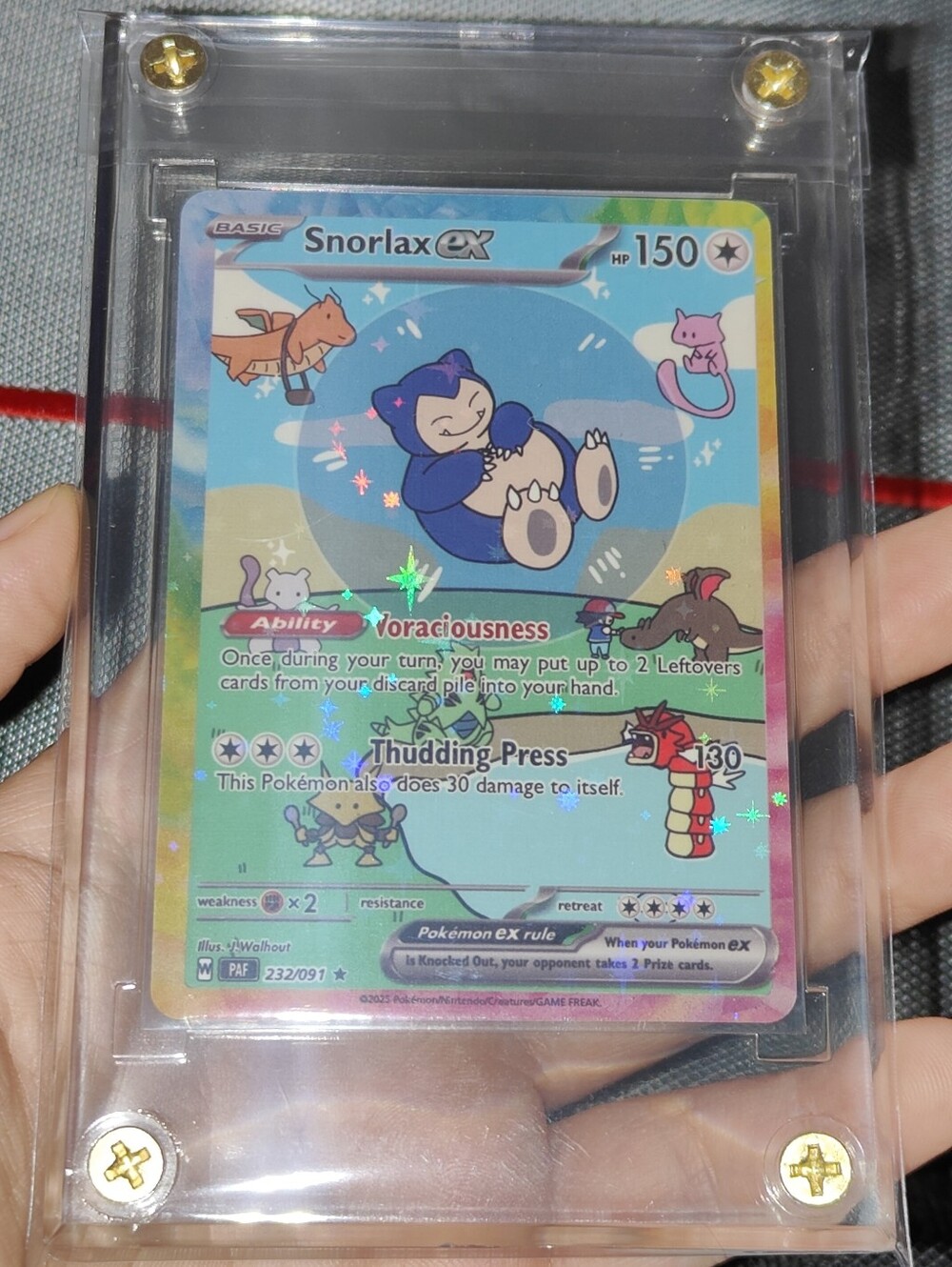 Snorlax Chibi Bubble holo display encased Pokémon Doujin Unofficial card Chinese